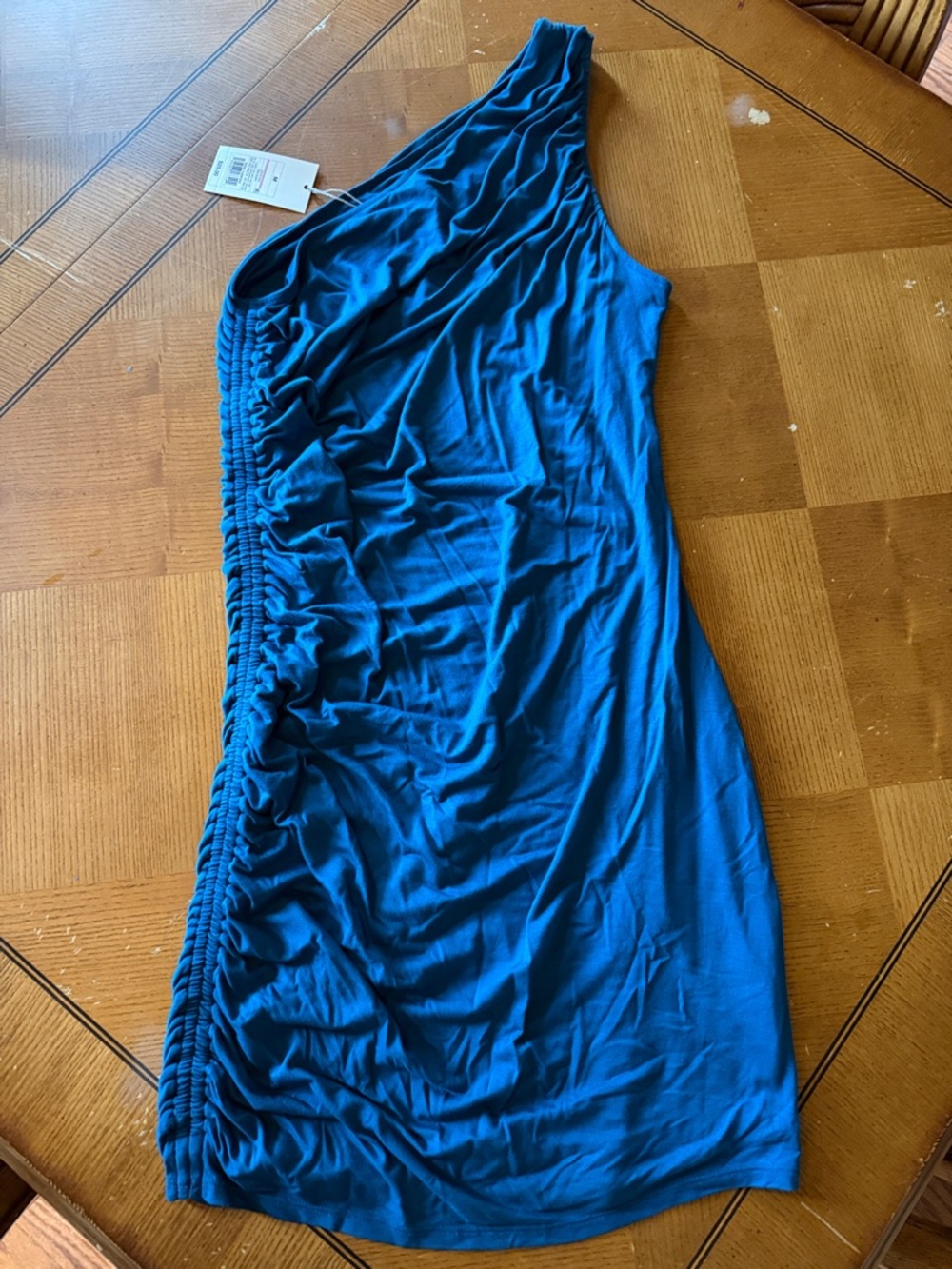 A New Day Teal One-Shoulder Dress